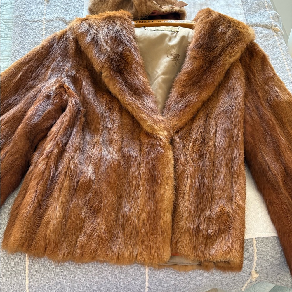 Luxurious Brown Fox Fur Coat